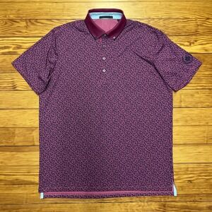 GREYSON CORAL DREAMS MENS PERFORMANCE POLO SIZE LARGE COLOR SASANQUA